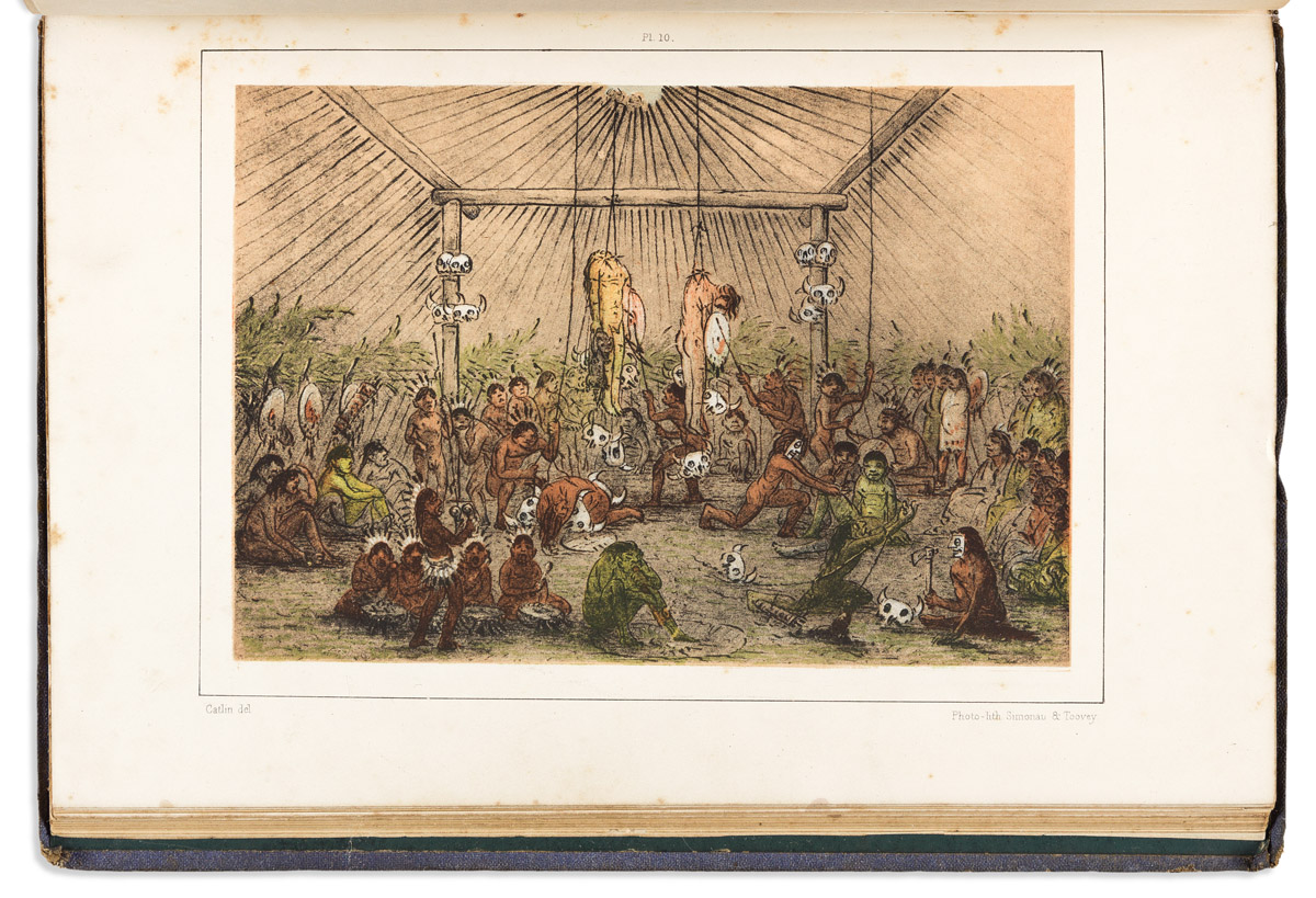 (NATIVE AMERICANS.) George Catlin. O-Kee-Pa: A Religious Ceremony; and other Customs of the Mandans.